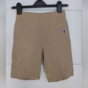 Champion High-Rise Bike Shorts in Tan